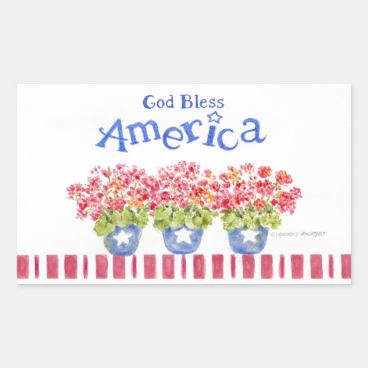 Amerika Stickers godbloeiende bloemen (Voorkant)