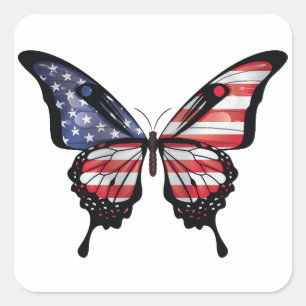 Amerika Swallowtail Vlinder Vlag Sticker