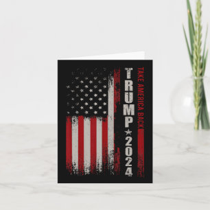 Amerika terug Amerikaanse vlag Trump 2024 Mannen V Kaart
