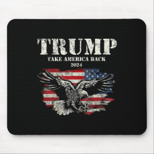 Amerika Terug Amerikaanse vlag Trump 2024 Mannen V Muismat
