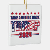 Amerika terug Trump 2024 Keramisch Ornament (Rechts)