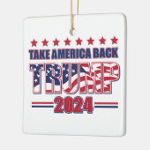 Amerika terug Trump 2024 Keramisch Ornament (Links)