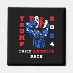 Amerika terug Trump 2024 Maga Republikeinen Patrio Magneet