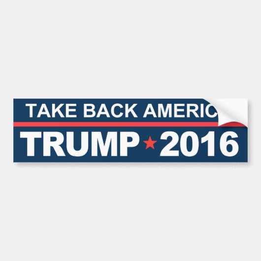 Amerika terugnemen - Trump 2016 Bumpersticker (Voorkant)