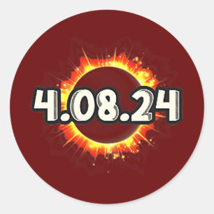 Amerika - Totaliteit - Astronomie Totaal zonnepane Ronde Sticker