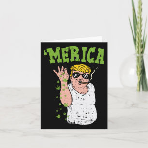 Amerika Trump Bae Roken Wiet Grappig Stoner Gift Kaart