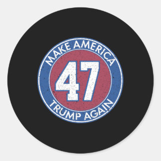 Amerika Trump weer 47 Ronde Sticker