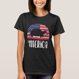 Amerika Turtle Amerikaanse vlag Verenigde Staten P T-shirt
