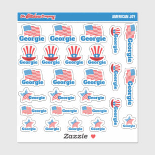 Amerika U.S.A. Aangepaste naamlabels STICKERS
