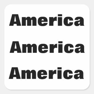 Amerika (update je kaarten) vierkante sticker