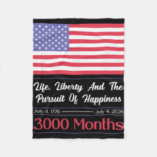 Amerika Usa 3000 Maanden 250 Jaar Juli 4 1776-2026 Fleece Deken