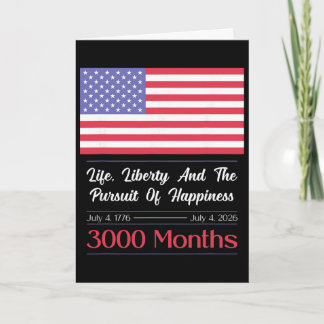 Amerika Usa 3000 Maanden 250 Jaar Juli 4 1776-2026 Kaart