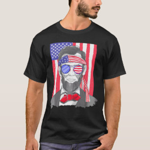 Amerika USA Abe Lincoln 4th of July Mannen Boys T-shirt