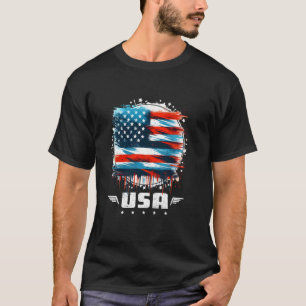 Amerika Verenigde Staten 4 juli Amerikaanse vlag T-shirt