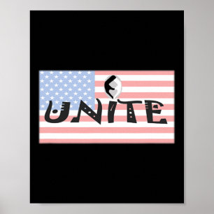 Amerika verenigt Biden Trump Campagne Verkiezing Poster