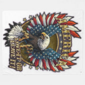 AMERIKA, VERLIEZEN OF VERLATEN FLEECE DEKEN (Voorkant (Horizontaal))