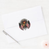 Amerika vieren ronde sticker (Envelop)