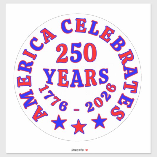 AMERIKA VIERT 250 JAAR STICKER (Vel)