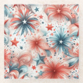 Amerika viert glazen onderzetter (Voorkant)