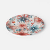 Amerika viert papieren bordje (Gekanteld)