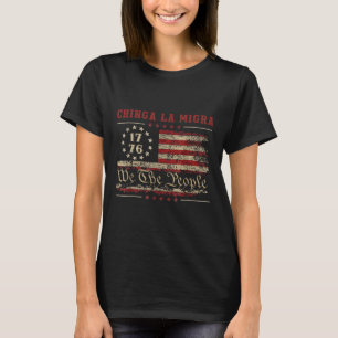 Amerika Vintage Chinga La Migra T-shirt Voor Manne