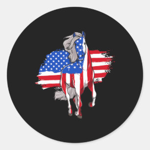 Amerika Vlag 4 juli Onafhankelijkheidsdag Ronde Sticker