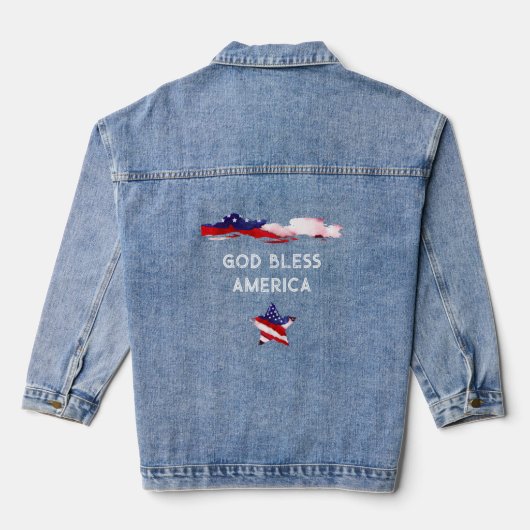 *~* Amerika Vlag AP27 Oude Glorie Patriottische US Denim Jacket (Achterkant)
