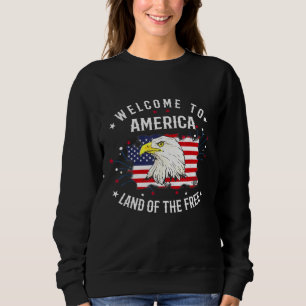 Amerika vlag met Eagle land van vrijheid Trui