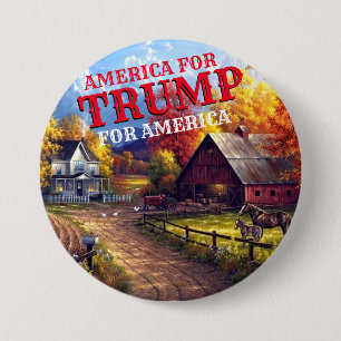 AMERIKA VOOR TRUMP RONDE BUTTON 7,6 CM