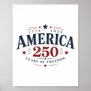 Amerika VS 250e, 250 jaar vrijheid Poster