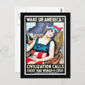 Amerika wakker maken briefkaart (Voorkant / Achterkant)