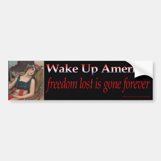 Amerika wakker maken bumpersticker (Voorkant)