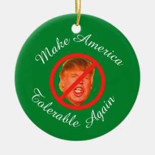 Amerika weer betaalbaar maken keramisch ornament