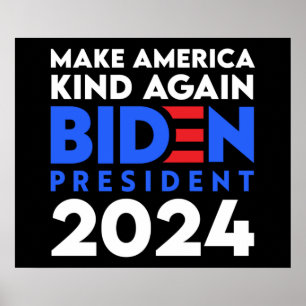 Amerika weer gek maken, Biden President 2024 Poster