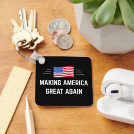 Amerika weer geweldig maken sleutelhanger