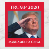 Amerika weer geweldig maken wijn etiket (Enkel label)