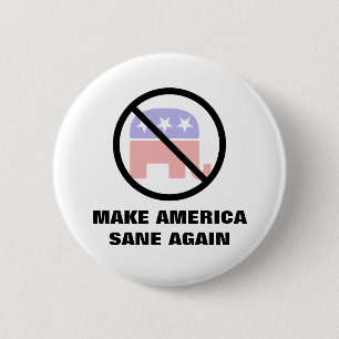 Amerika weer gezond maken ronde button 5,7 cm