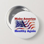 Amerika weer gezond maken ronde button 7,6 cm (Voorkant /achterkant)