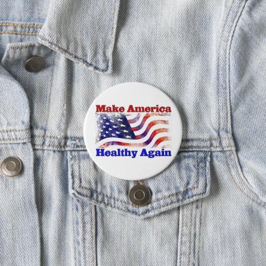 Amerika weer gezond maken ronde button 7,6 cm (In situ)