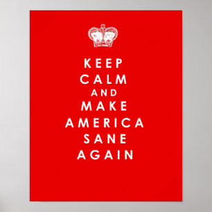 Amerika weer gezond maken Rood Anti-Trump-Poster Poster