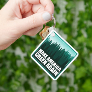Amerika weer groen maken sleutelhanger