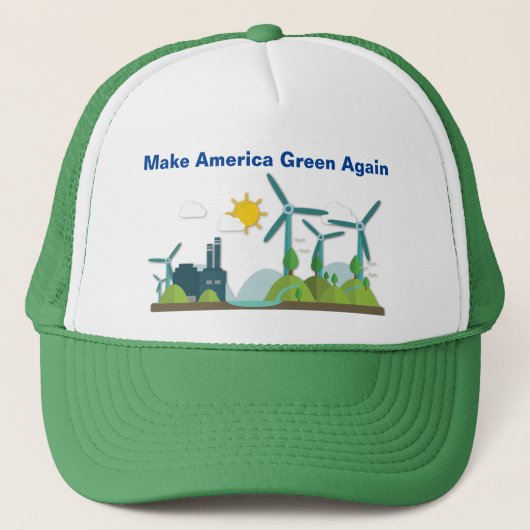 Amerika weer groen maken van trucker pet (Voorkant)