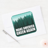 Amerika weer groen maken vierkante sticker (Envelop)