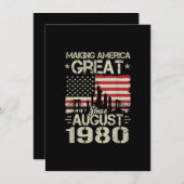 Amerika weer groot gemaakt sinds augustus Verjaard Kaart (Voorkant / Achterkant)