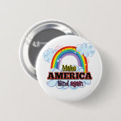 Amerika weer in het harnas ronde button 5,7 cm (Voorkant /achterkant)