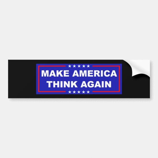 Amerika weer laten denken bumpersticker (Voorkant)