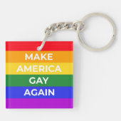 Amerika weer laten glijden sleutelhanger (Achterkant)