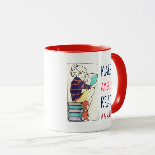 Amerika weer laten lezen Literacy Red Handle Mok (Voorkant rechts)