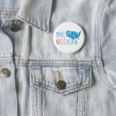 Amerika weer mooi maken ronde button 5,7 cm (In situ)