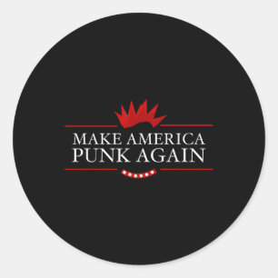 Amerika weer Punk maken tegen Trump Rock Gift Idee Ronde Sticker